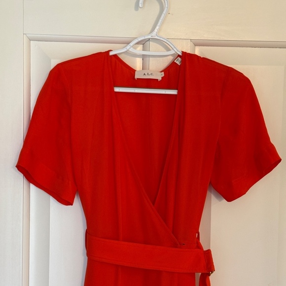 A.L.C Claire Midi Dress Red 45283 - Picture 7 of 16